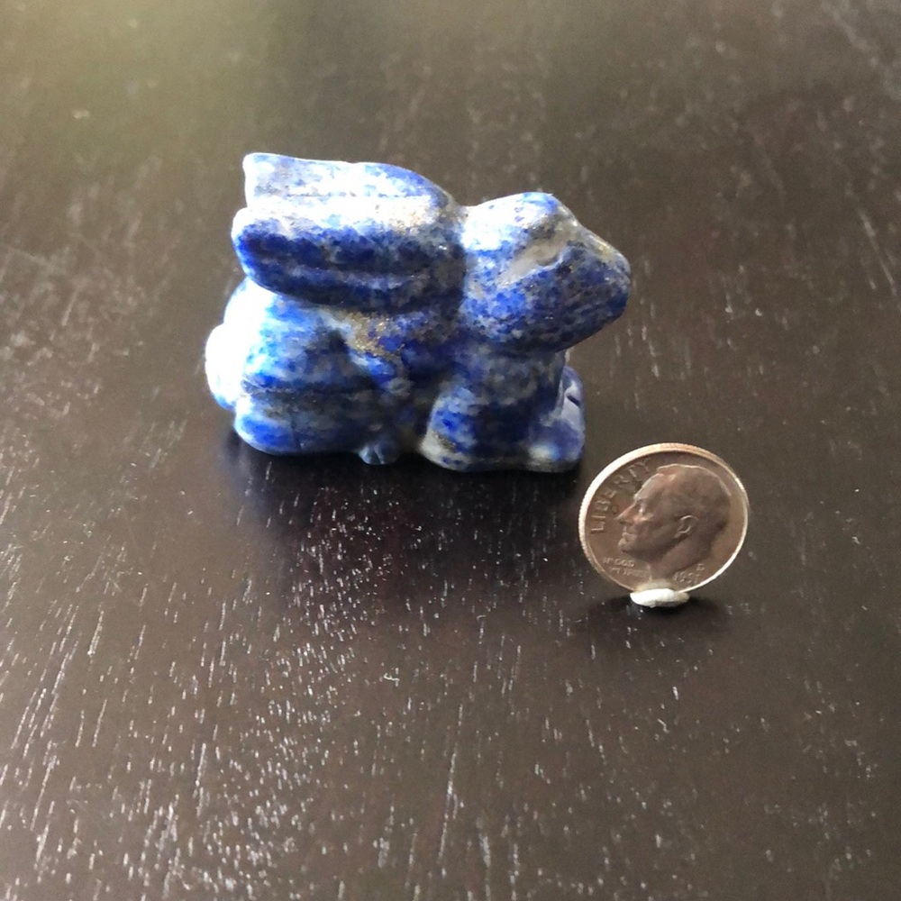 Lapis carved bunny - Picture 7 of 8